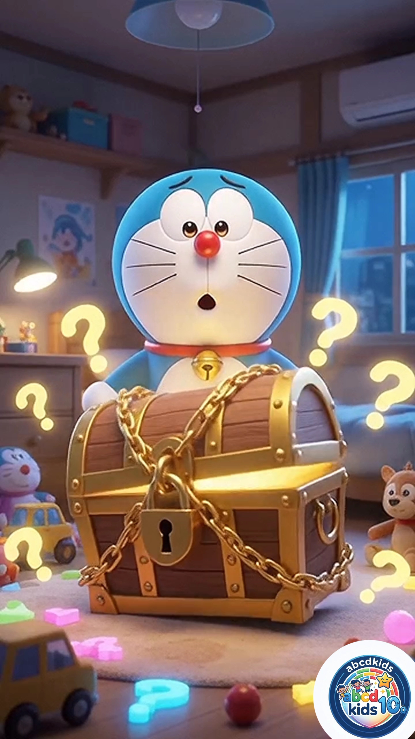 Doraemon Magical Giant Treasure Chest! 🎁✨ | Cute King Dino Dance Party #shorts #doraemon #cartoon