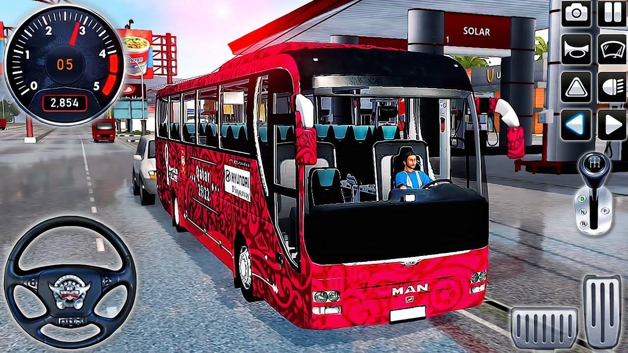 Bus traveling picnic spot