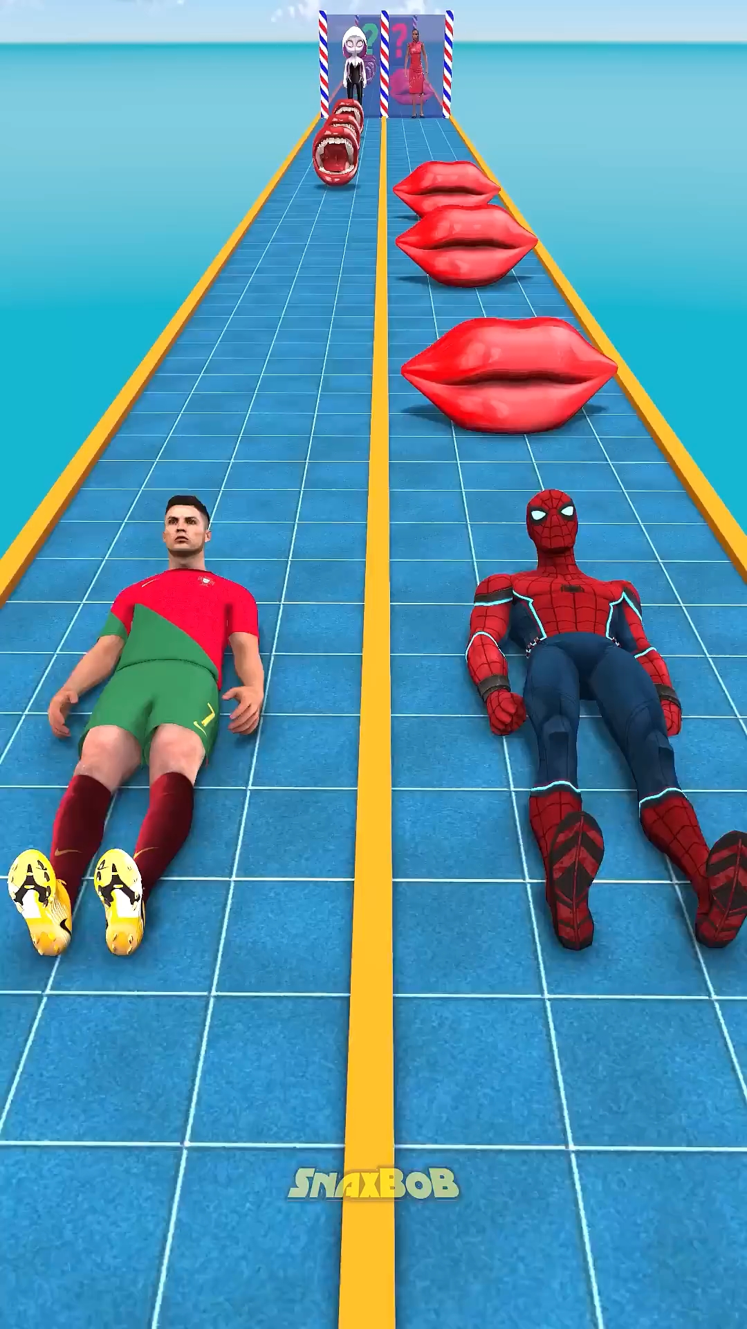 New Kiss or Save Run Spider-man vs Cristiano Ronaldo Funny Epic Challenge! #gta​ #spiderma