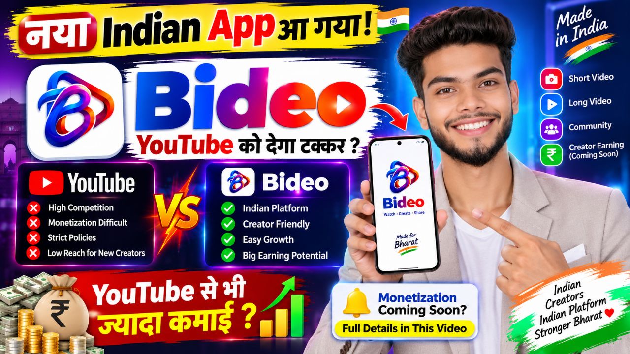 🔥 नया Indian App आ गया! YouTube को देगा टक्कर 😱 | YouTube से भी ज्यादा कमाई? 💰
