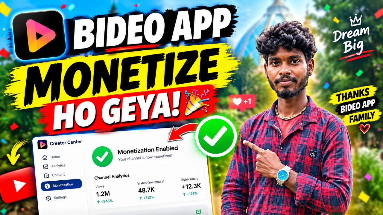 Bideo app monetize complete 😆
