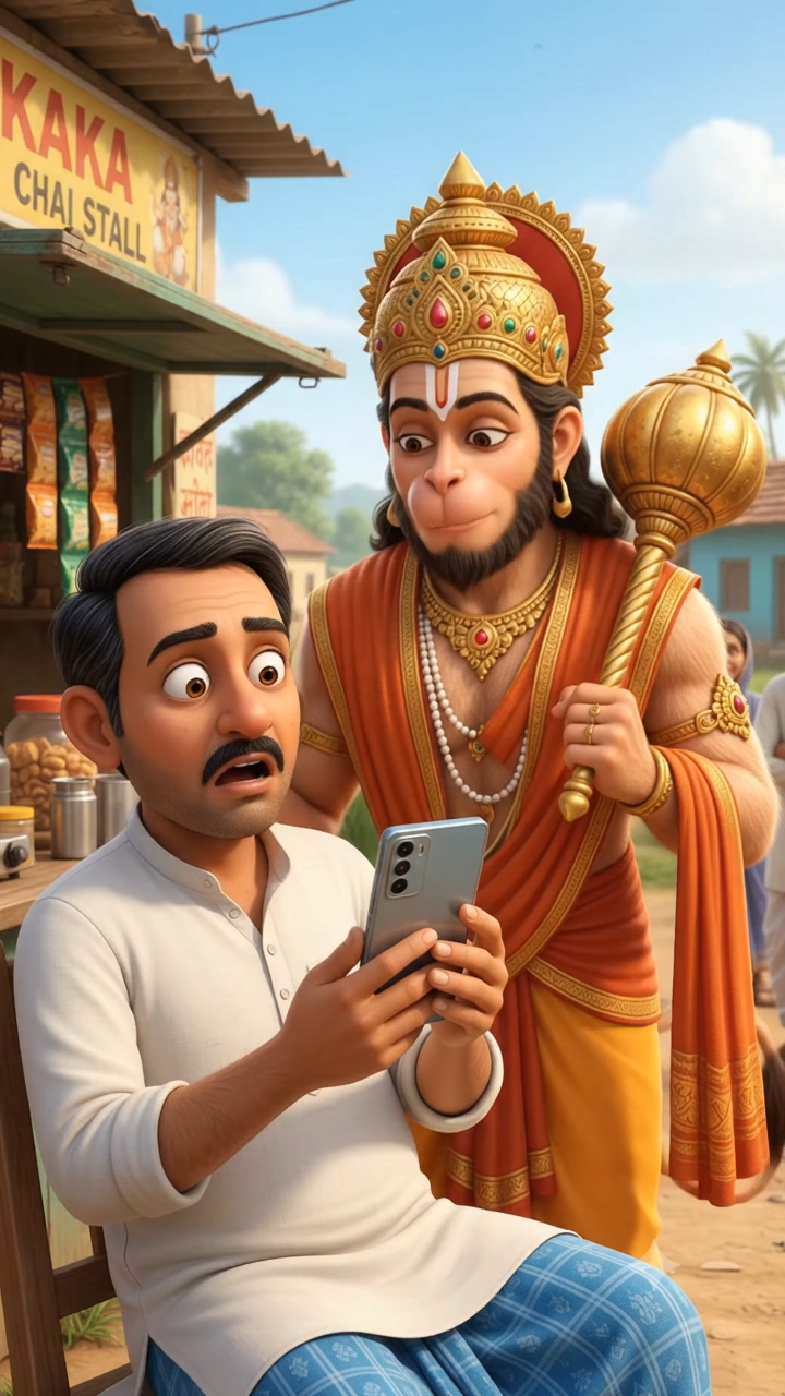 हनुमान जी चाय पीने आए हैं 🙏 तो
