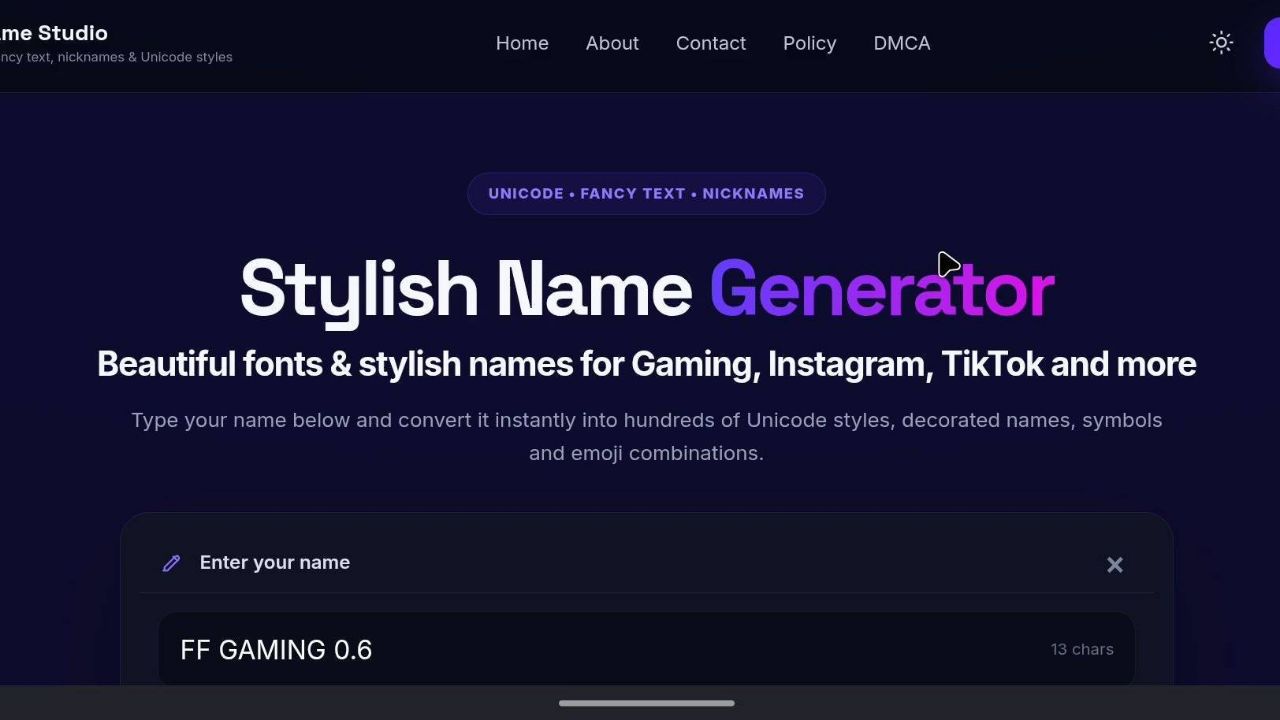 Stylish Name Generator