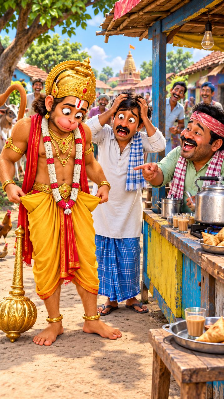 हनुमान जी सभी पैसे मांगने लगे