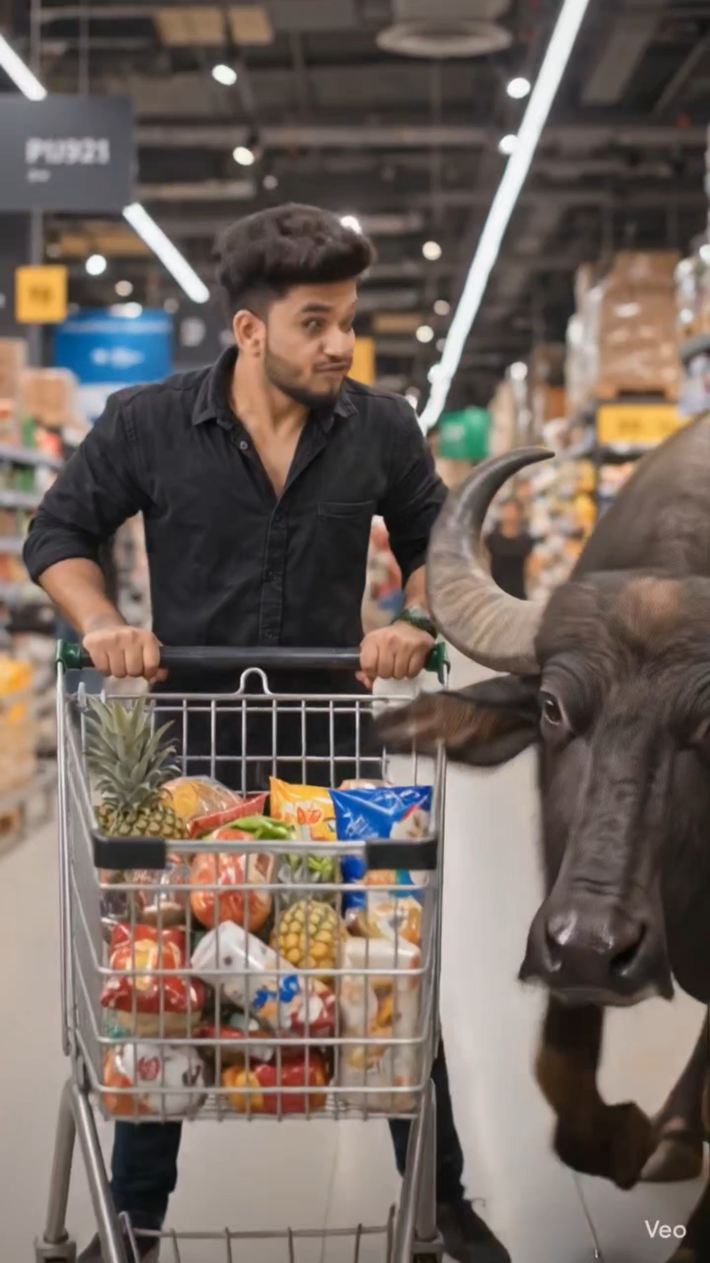 Jungali Bhains Mall mein ghus gai