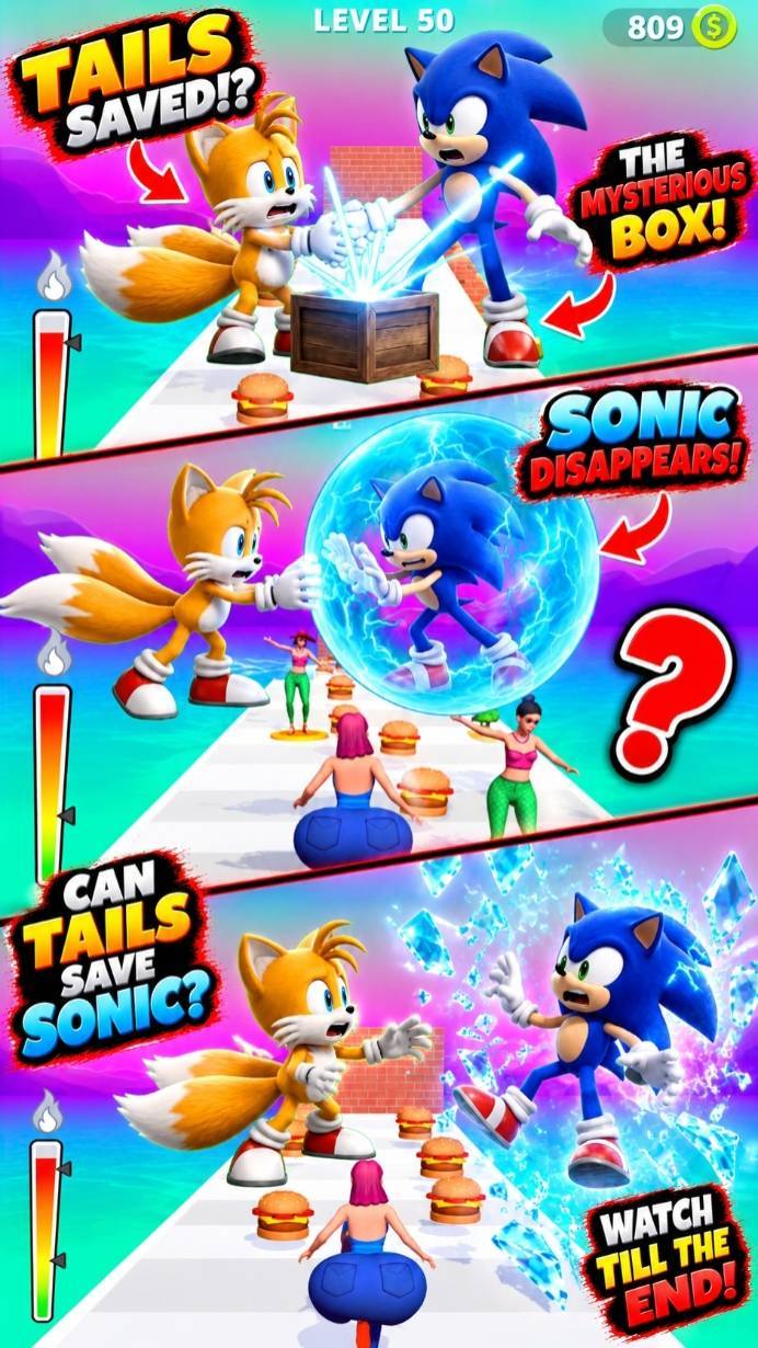 Tails opened the box… and Sonic suddenly disappeared! 😱📦