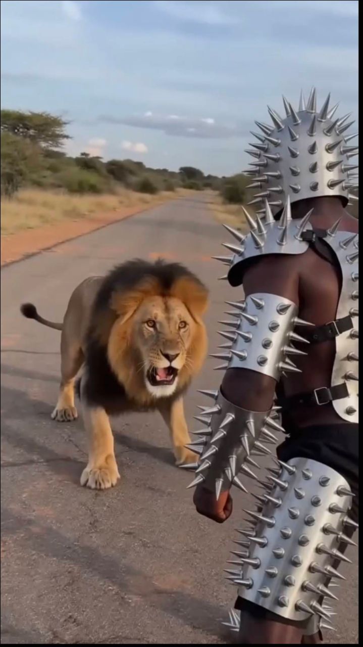 Lion vs man