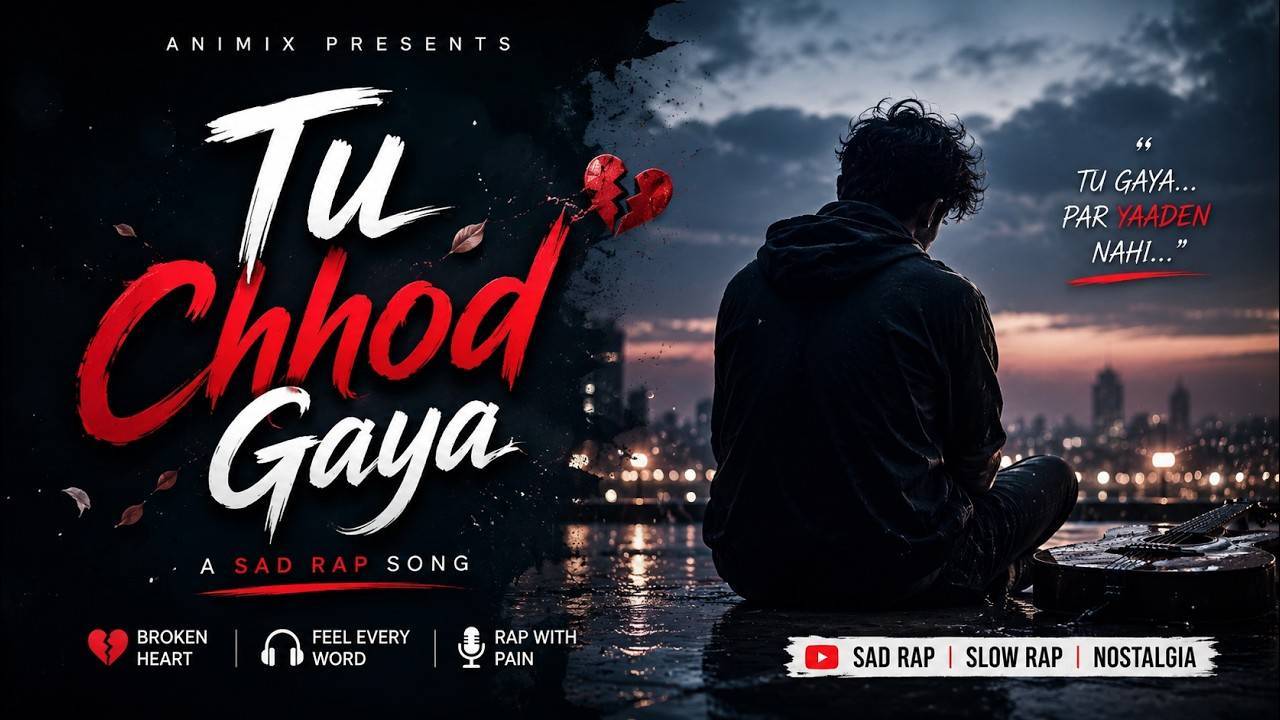 Tu Chhod Gaya | Sad Hindi Rap Song 💔 | Slow Rap | Heartbreak & Nostalgia || Animix.