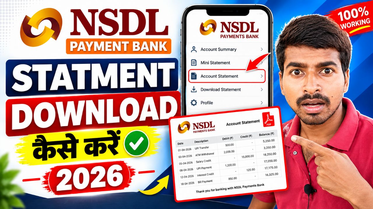 NSDL Payment Bank Statement Download कैसे करें ✅ 2026 | NSDL Bank Statement PDF Download