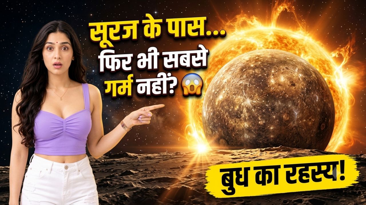 सूरज के सबसे पास होकर भी सबसे गर्म नहीं! 😱 बुध ग्रह का ये रहस्य चौंका देगा 🪐 #budh #mercury