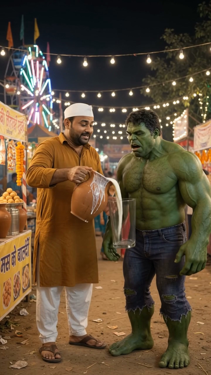 Hulk ने मिर्ची के बाद पी देसी ठंडी लस्सी! 🥛😍 #shorts
