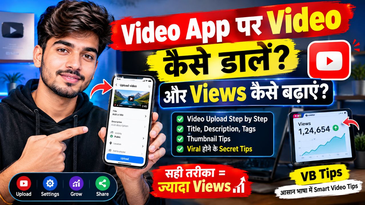 Bideo app pe real views kese le sikho 1 mint mey