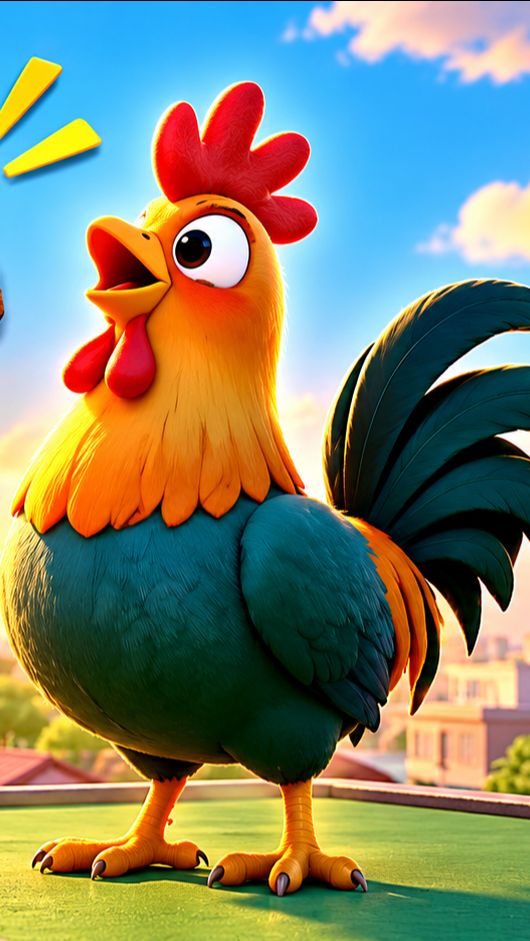🐓 सुबह-सुबह मुर्गे ने मचाया धमाल! 😂 | मजेदार कार्टून वीडियो