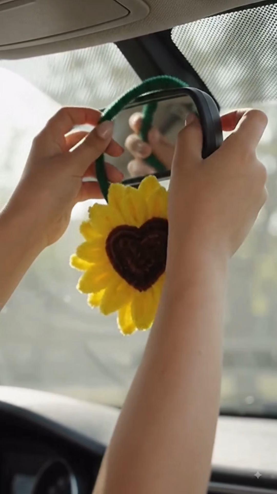 POV:you found a perfect car mirror hanging🌻