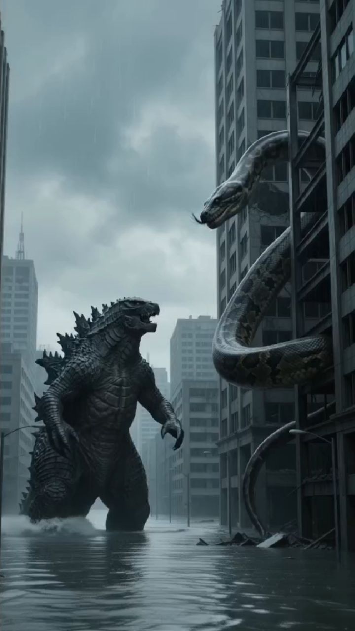 जब शहर में जागा विशालकाय Monster! 😱🐍 | Giant Snake vs Monster | AI Cinematic