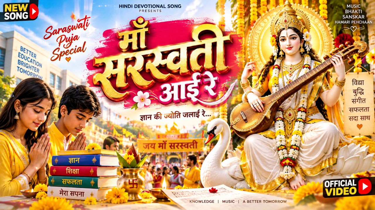 माँ सरस्वती आई रे | Saraswati Puja Special 2026 | ज्ञान की ज्योति जलाई रे | New Hindi song