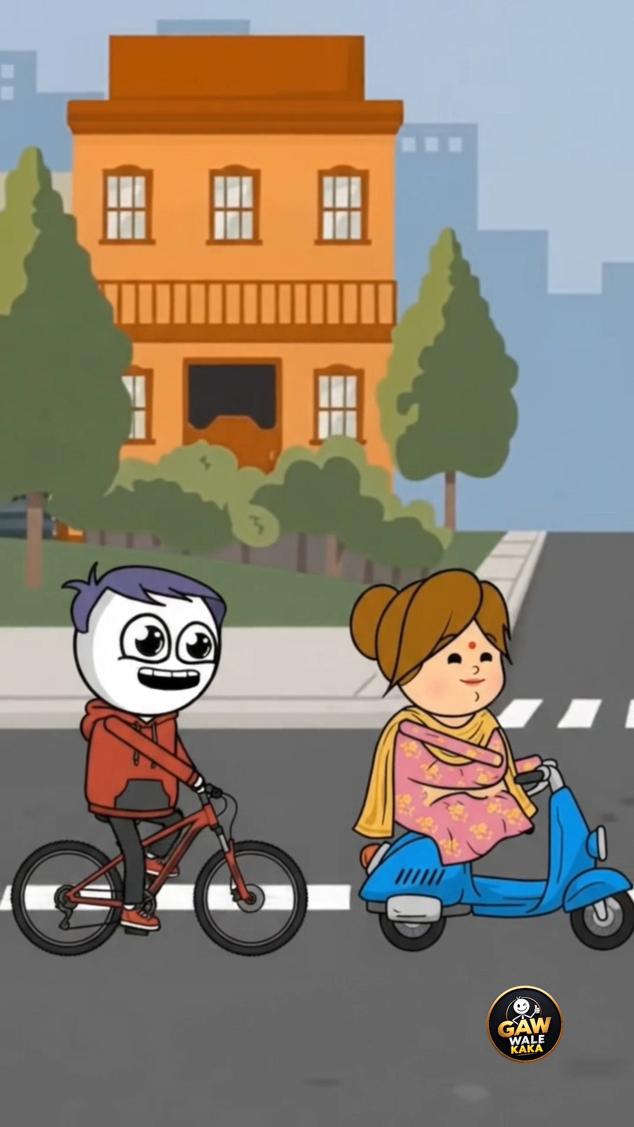 देखा है पहली बार मोटकी भौजी को स्कूटी पर सवार 😂🛵 हाय हाय रे!#comedy #funny #animation