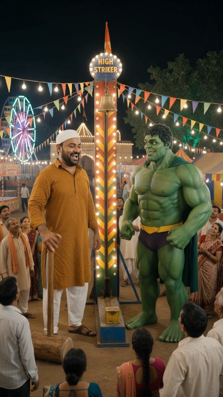Hulk vs Desi Man: हथौड़े से बजा दी मेले की घंटी! 🔨🔔 #shorts
