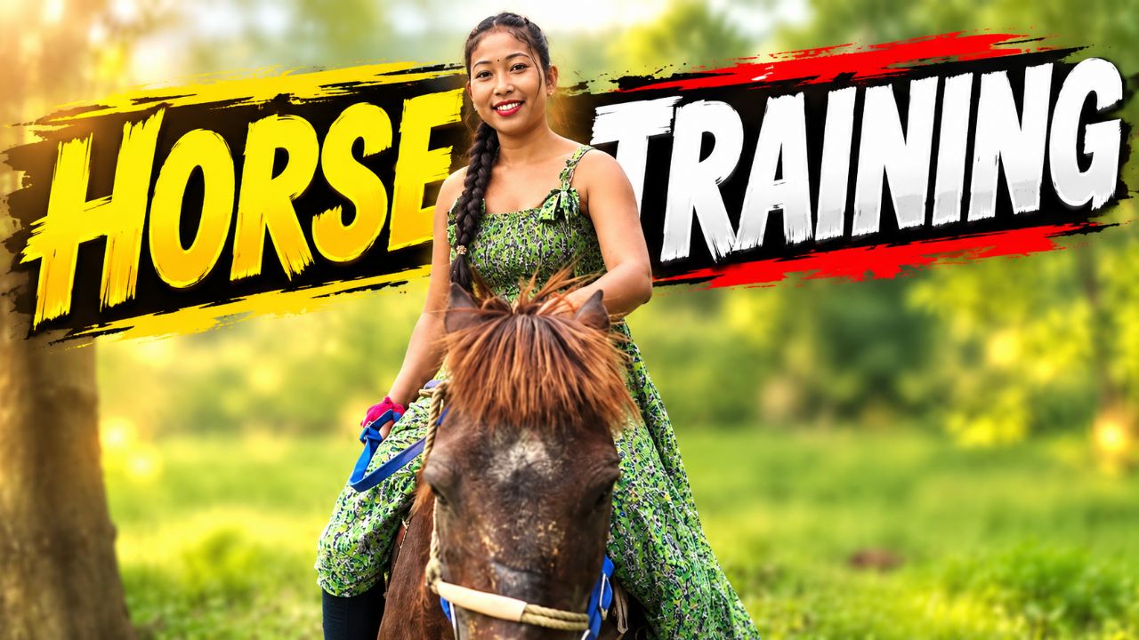 आज अपने घोड़े को बेहतर प्रशिक्षण दूँगी! 🐴🔥