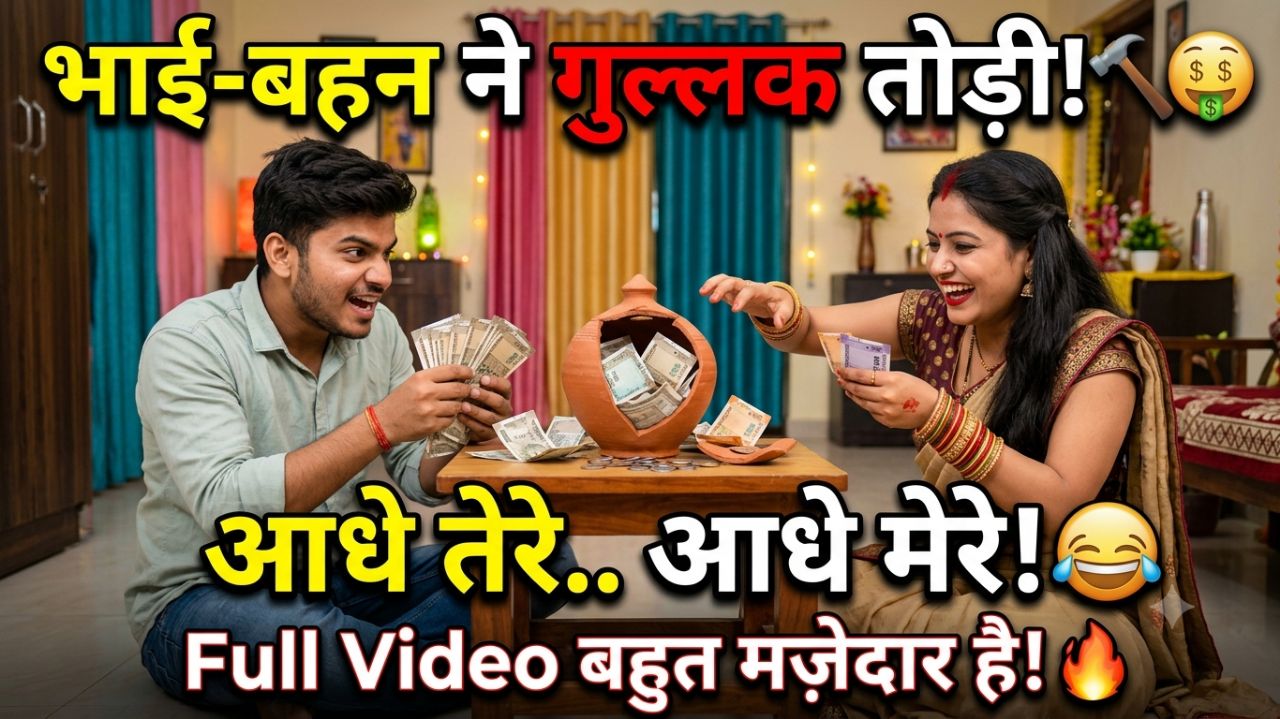 बहन ने गुल्लक फोड़ी तो निकला इतना पैसा 😱😂