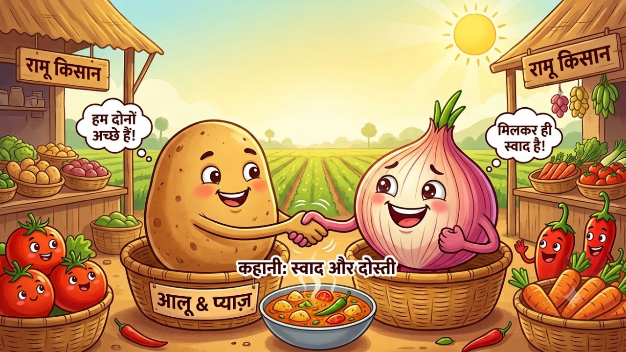 🥔आलू और प्याज़ की अनोखी दोस्ती 🧅