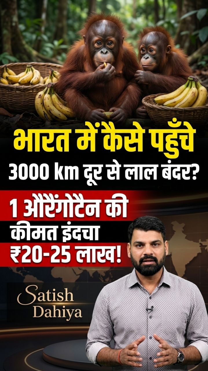3000 km दूर से ओडिशा कैसे पहुंचे ये लाल बंदर? 🦧 #Orangutan #OdishaNews
