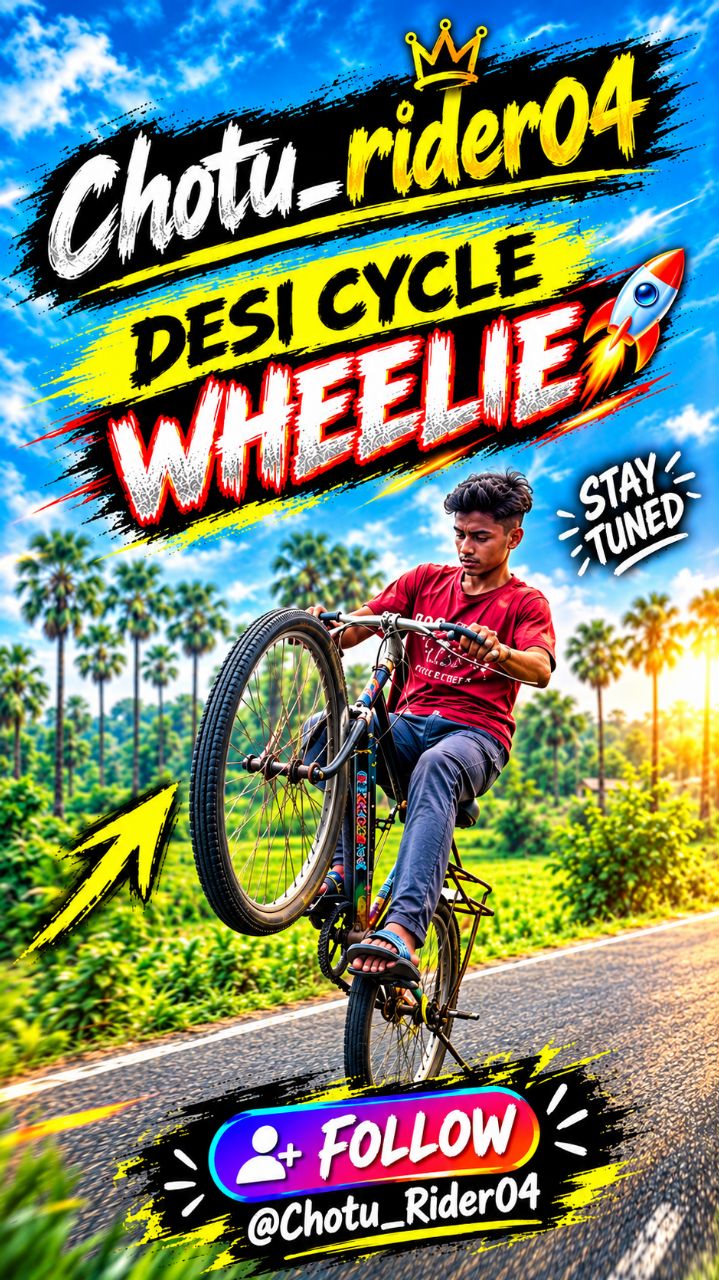 Desi cycle wheelie 🚀@chotu_ridet04