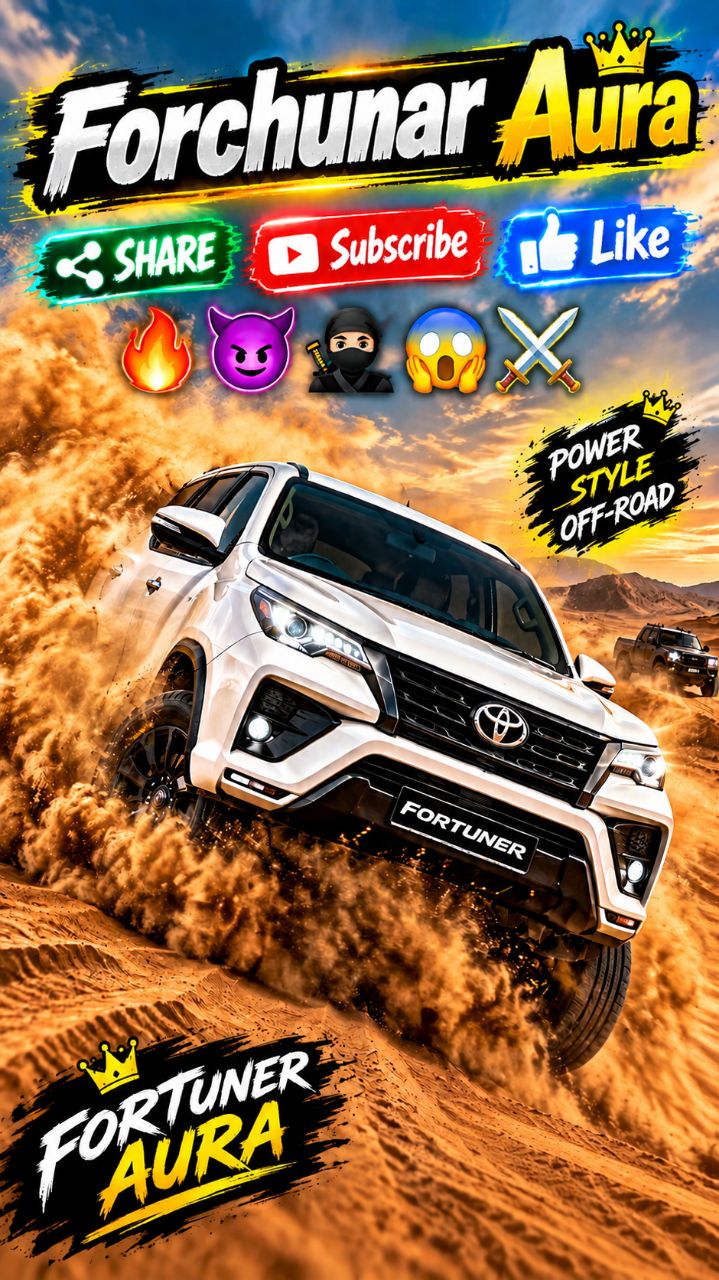 Fortuner Aura 🔥 | 4K Ultra HD Off-Road#Geming #Shorts #Car #Comedy