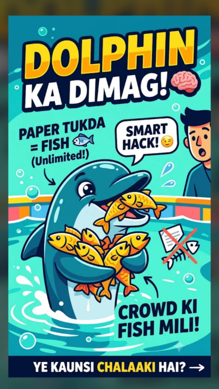Kelly the Dolphin ki chalaki ne sabko hairan kar diya! 🐬 Ek paper ke tukde karke usne trainer se do