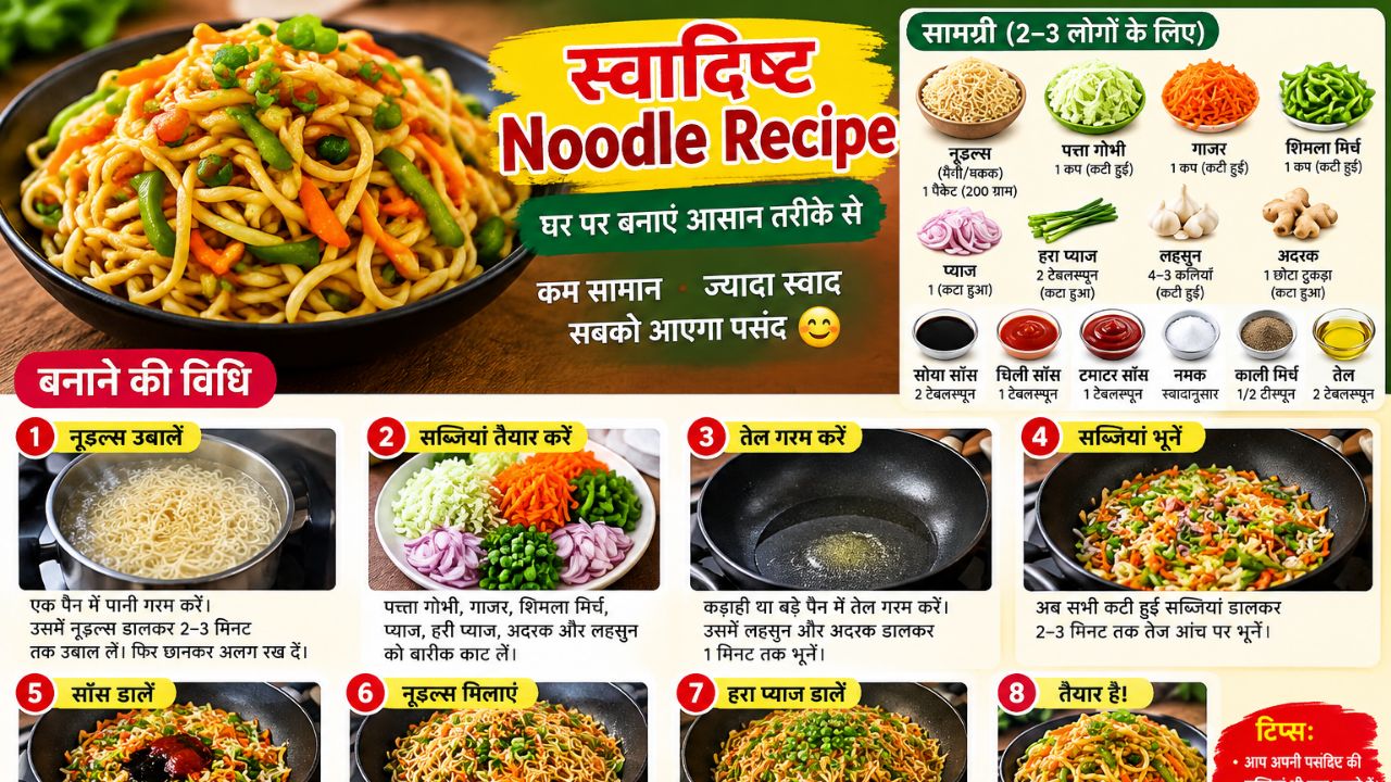 Swadisht noodles 5 minut mein Bankar taiyar