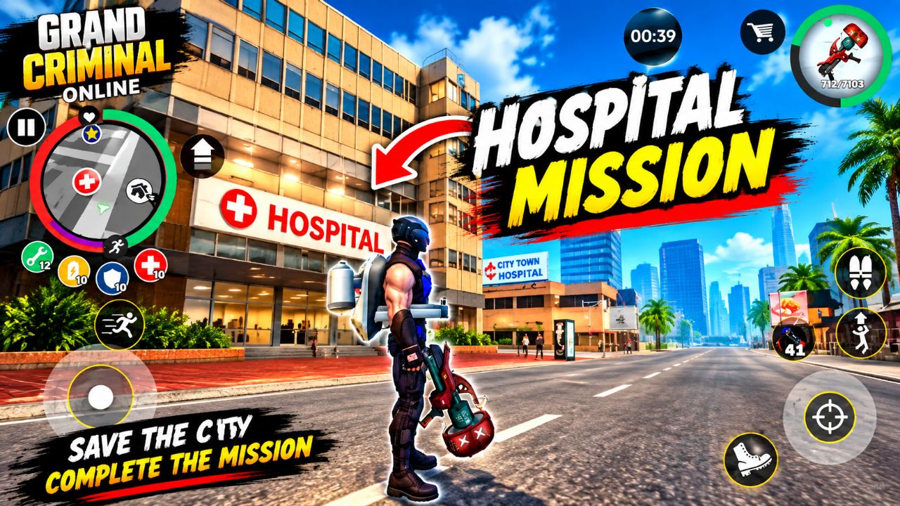Hospital Mission Gone Crazy 😱 | Grand Criminal Online Gameplay 🔥