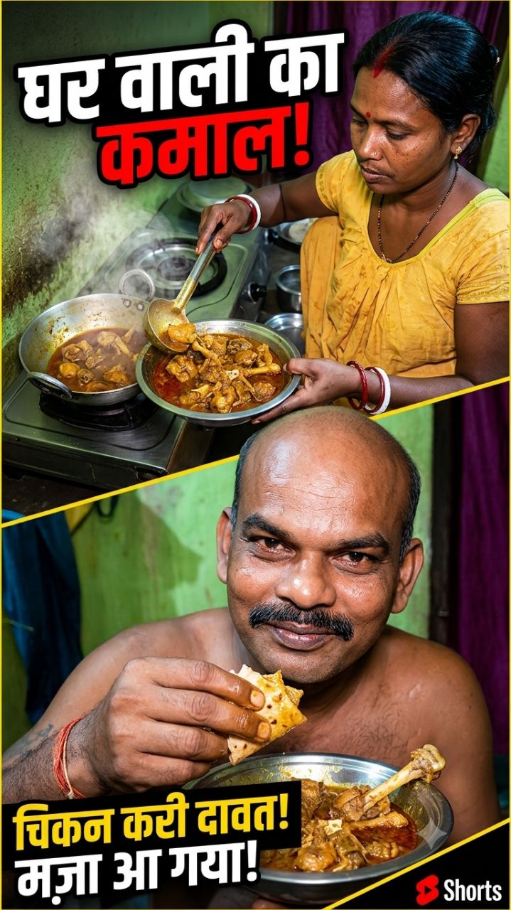 ​घर वाली के हाथ का मसालेदार चिकन! 🍗🔥 #Shorts