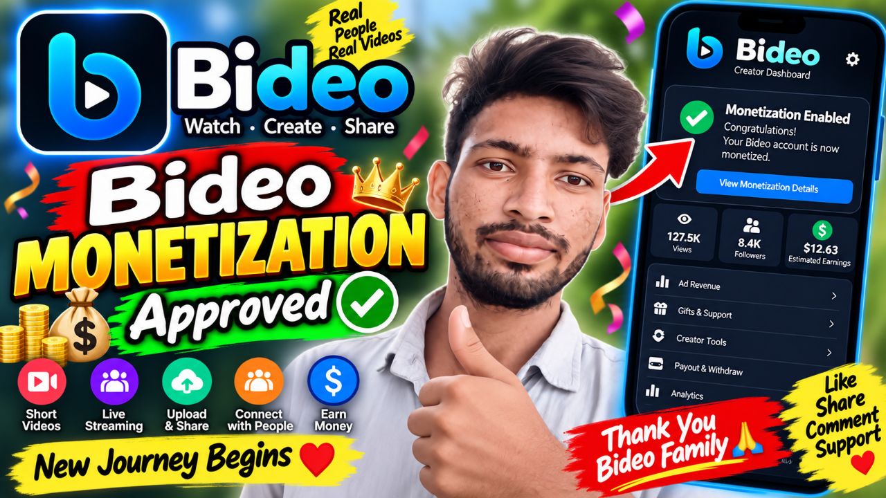 Bideo channel monetize