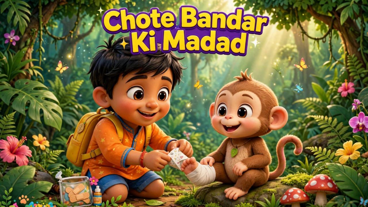 Chote Bandar Ki Madad | Jungle Ki Sacchi Kahani