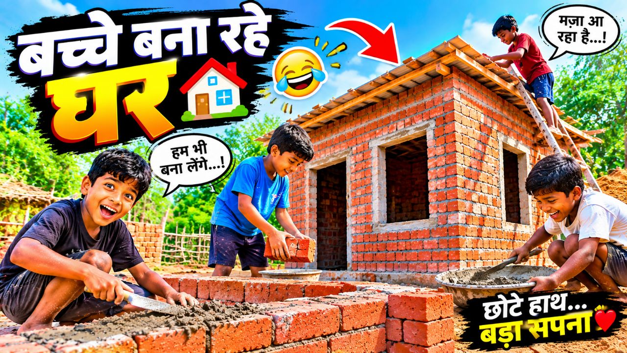 🏠 बच्चे बना रहे अपना घर 😱 | छोटे हाथों का बड़ा सपना ❤️