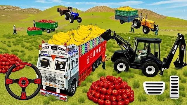 🔴Drive JCB and Uploading 🪨🏗Stone From Dumper🌋Truck in Game #truck​​ #jcb​​ #tractor​​ #dumper​​
