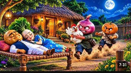 रातों-रात आलू के फार्म हाउस से अंडे देने वाली सारी मुर्गियाँ गायब हो जाती हैं! 🐔😱 सुबह जब आलू अपन