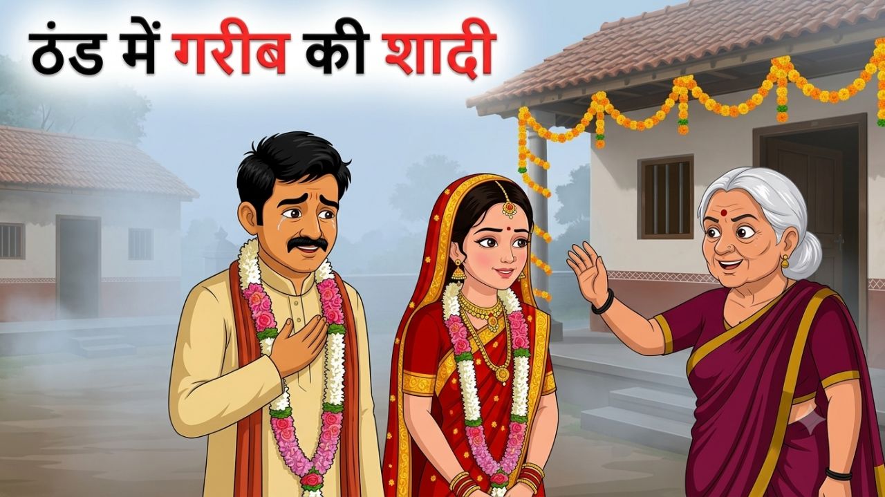 ठंड में गरीब की शादी | moral story | hindi kahani | cartoon video | Thand Ka Kahar