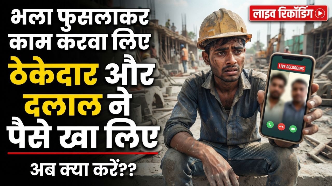 भला फुसलाकर काम करवा लिए ठेकेदार और दलाल ने खा लिए पैसे लाइव रिकॉर्डिंग
