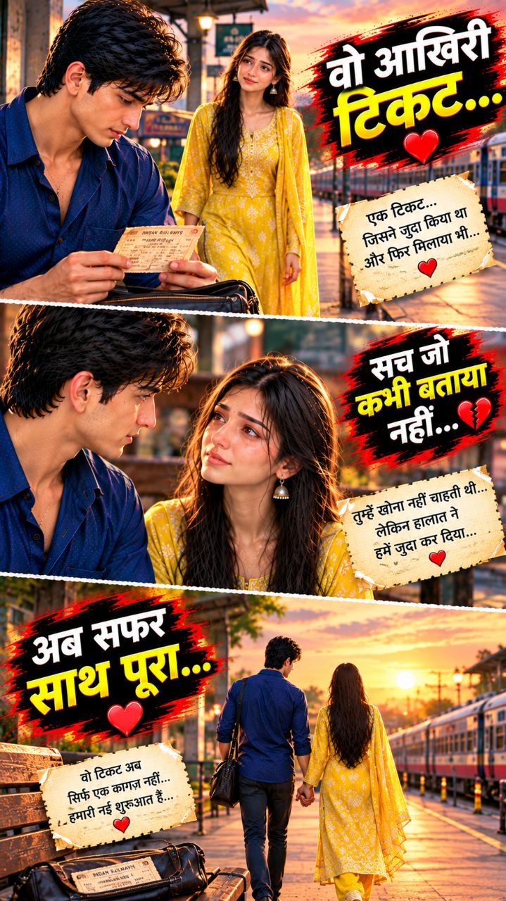 वो आखिरी टिकट… और सालों बाद प्यार फिर मिल गया ❤️🥺 | Heart Touching Love Story
