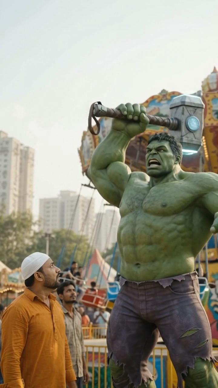 Hulk vs Desi Man: हलक की ताक़त से हिला पूरा मेला! 💥🤣