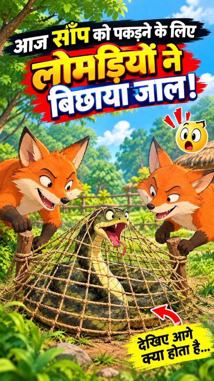 Aaj Sap Ko Pakadne Ke Liye Lomdiyon Ne Bichaya Jaal! 🐍🦊😱