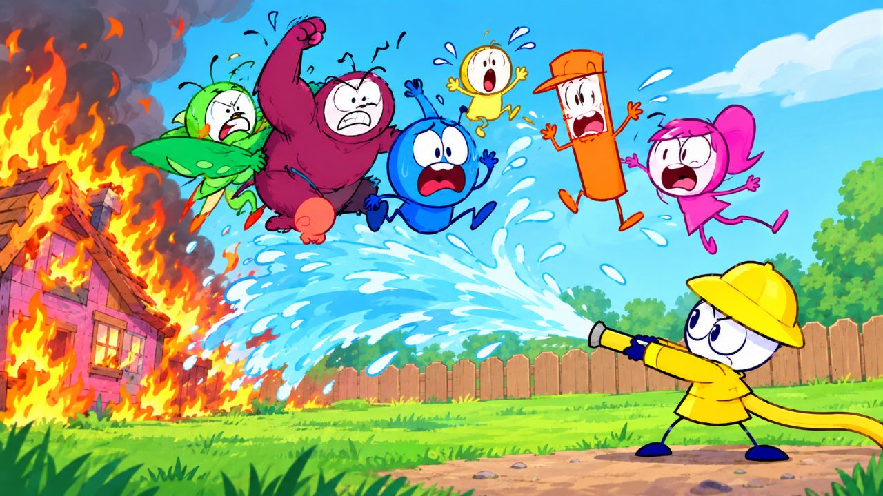 Pencilmate's Dramatic Burn! 🔥 | Cartoon Animation EP 1