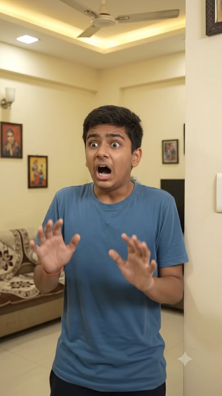 नया झाड़ू आया… लड़का कोने में छुप गया! 😂🧹🔄