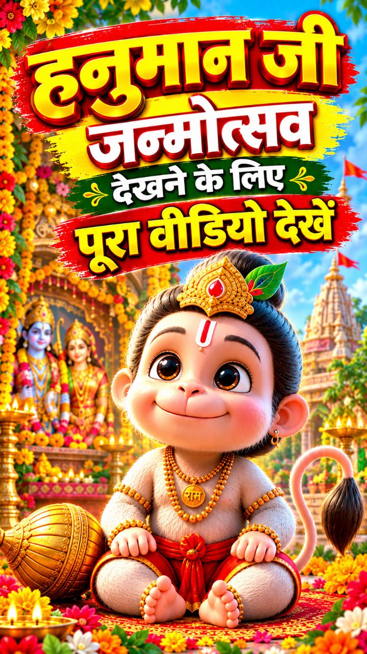 जन्मोत्सव और बाल हनुमान की मनमोहक झलक।