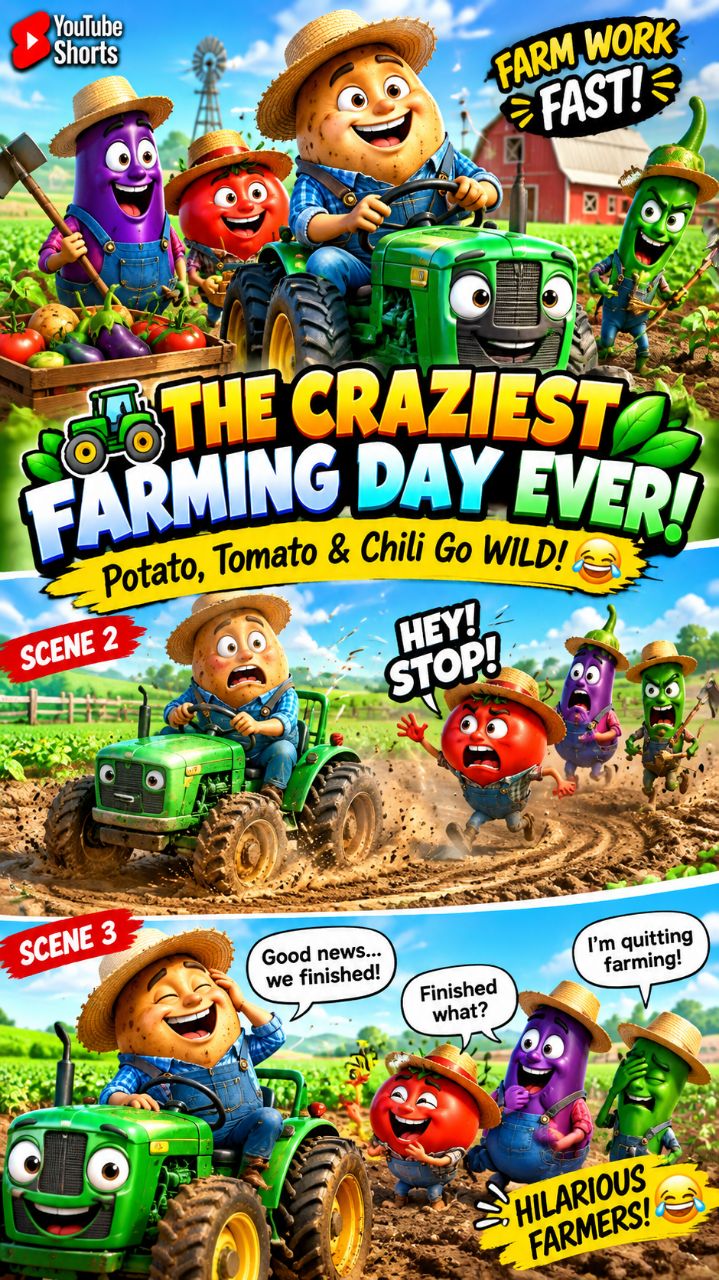 🚜😂 THE CRAZIEST FARMING DAY EVER! 🥔🍅🌶️ | Potato, Tomato & Chili Go WILD!