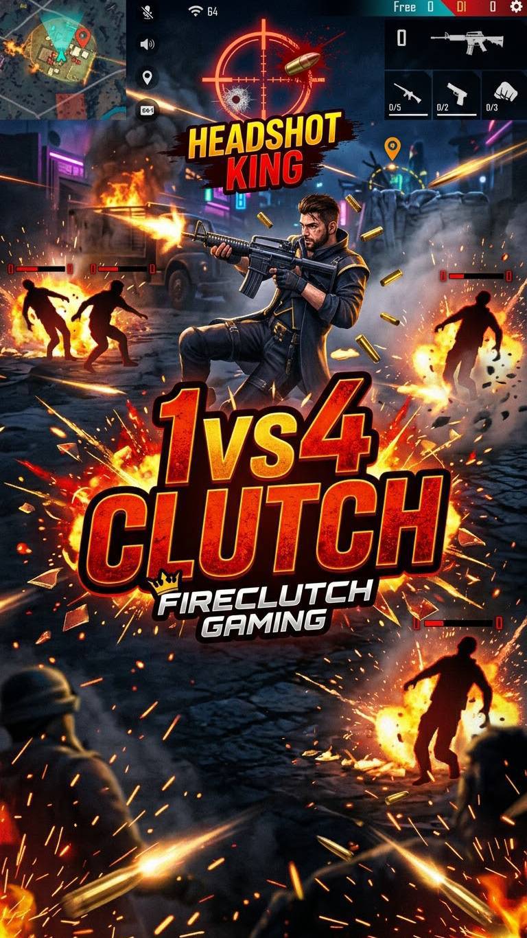 "Perfect headshots only! 🎯🔥"
#FreeFire #GamingHighlights #1v4Clutch #Booyah