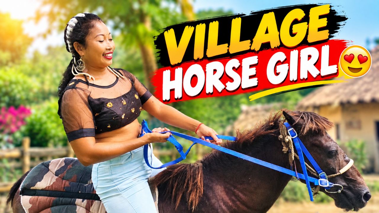 Village Girl’s Beautiful Horse Ride! 😍