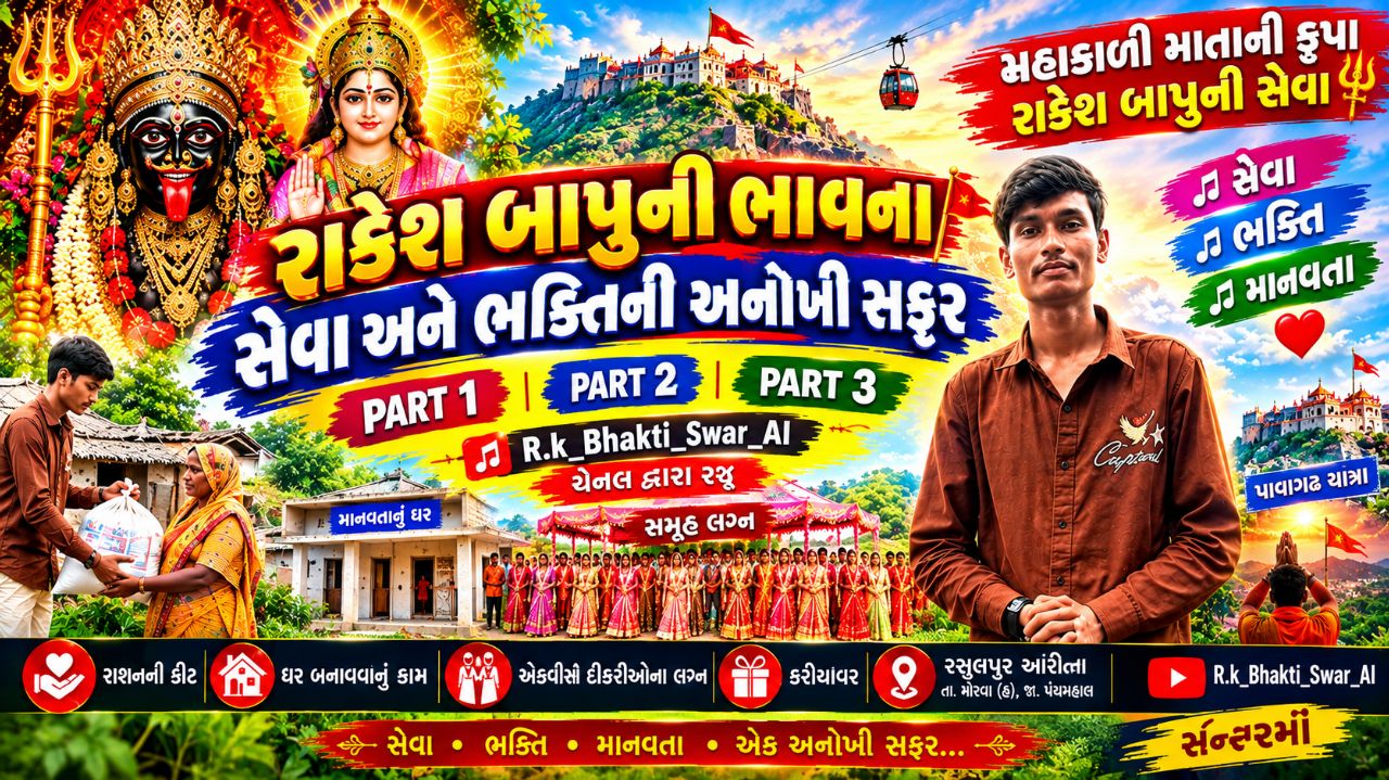રાકેશ બાપુની ભાવના – સેવા અને ભક્તિની અનોખી સફર | PART 1 સેવા | PART 2 ભક્તિ | PART 3 માનવતા | R.k_