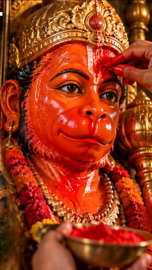Why Is Sindoor Applied to Hanuman Ji? 🧡🙏 | The Story Behind the Tradition